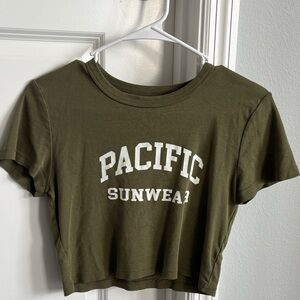 Pacific Sunwear Dark Green Women's Crop Top